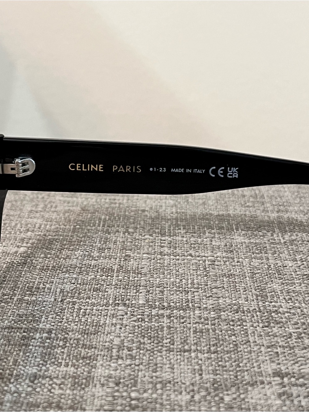 Celine Black Geometric Oversized Acetate Glasses - Picture 4 of 6